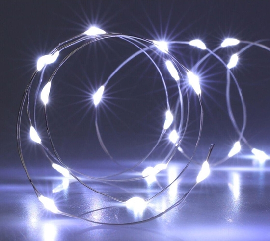 Picture of Koopman Lampki druciki na baterie girlanda 40 led zimny biay