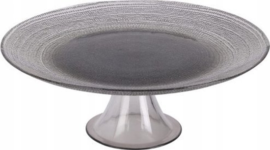 Picture of Koopman Patera szklana na nóce na ciasto elegancka czarna 28 cm