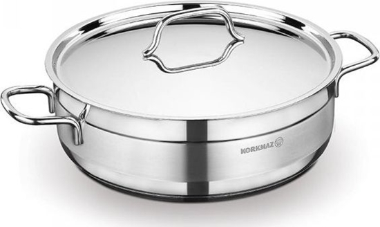 Picture of KORKMAZ GARNEK DO ZAPIEKANIA STALOWY 18/10 ZE STALOW POKRYWK 26x8cm 4.2L KORKMAZ ALFA A1024