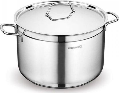 Attēls no KORKMAZ GARNEK GBOKI STALOWY 18/10 ZE STALOW POKRYWK 28x18cm 11.0L KORKMAZ ALFA A1029