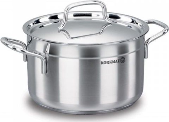 Picture of KORKMAZ GARNEK STALOWY 18/10 ZE STALOW POKRYWK 20x11cm 3.5L KORKMAZ ALFA A1018