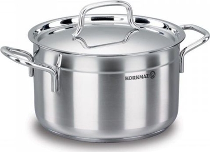 Picture of KORKMAZ GARNEK STALOWY 18/10 ZE STALOW POKRYWK 24x12cm 5.5L KORKMAZ ALFA A1020