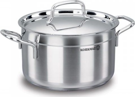 Изображение KORKMAZ GARNEK STALOWY 18/10 ZE STALOW POKRYWK 24x12cm 5.5L KORKMAZ ALFA A1020