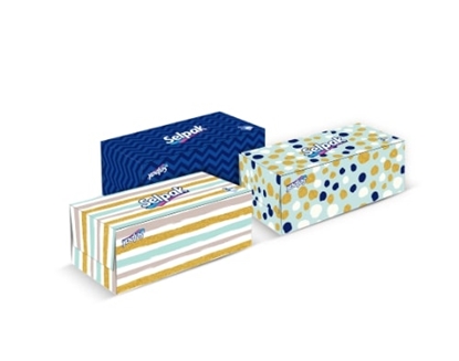 Attēls no Kosmētiskās salvetes SELPAK Maxi, 3 sl., 100 salvetes, baltā krāsā