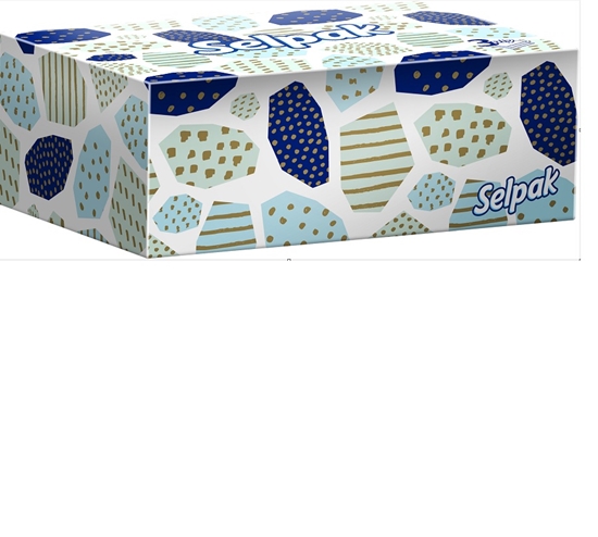 Picture of Kosmētiskās salvetes SELPAK Mini, 3 slāņi, 70gab