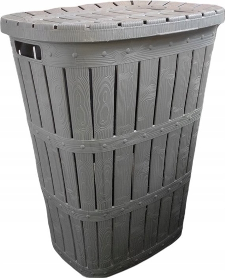 Picture of Kosz na bielizne 55 l WOOD - POPIEL