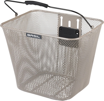 Attēls no Kosz na kierownic BASIL BILBAO, KlickFix, Stalowy, Nude Metallic (NEW 2025)