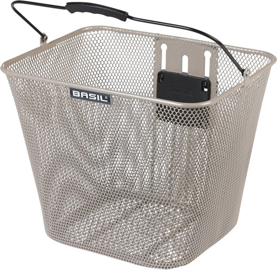 Picture of Kosz na kierownic BASIL BILBAO, KlickFix, Stalowy, Nude Metallic (NEW 2025)