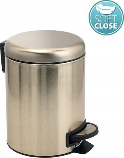 Изображение Kosz na pranie Sourcing POTTY PEDAL BIN 3 LT MATT GOLD