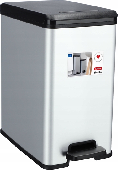 Picture of Kosz na mieci Kadax na peda srebrny (213300)