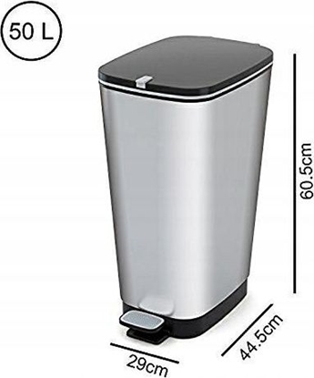 Picture of Kosz na mieci Keter na peda srebrny (CUR000330)