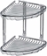 Picture of Koszyk prysznicowy KAPITAN Corner shelf for shower Kapitan NETS 96 37 77, chrome