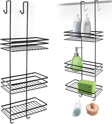 Изображение Koszyk prysznicowy Vilde prostoktny czarny (5907610289403)