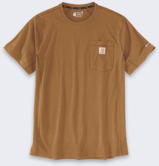 Picture of Koszulka Carhartt Force Mid Pocket Brown
