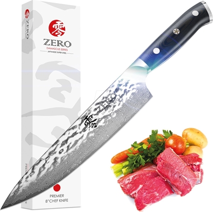 Picture of Kozygear KozyGear Premier 8" 33cm Chef's Messer gehämmert Japan Super