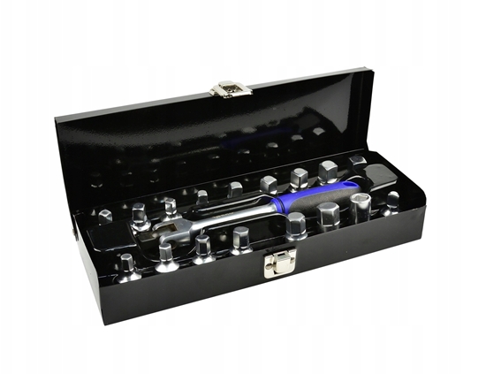Picture of Kpl. kluczy do korków oleju 3/8" 18szt./walizka metalowa/ (10)