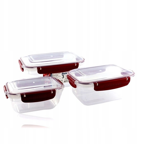 Picture of Kpl. Pojemników prostoktnych MASTER 3 cz. 550,1000,1800 ml