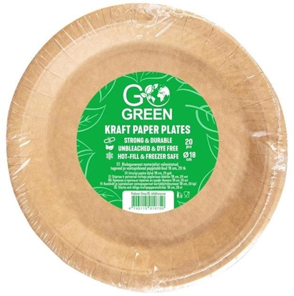 Attēls no Kraftpapira skivji Go Green O18cm 20 gab./ 0 14kg 4743115010750