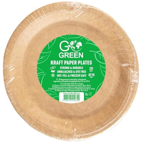 Picture of Kraftpapira skivji Go Green O18cm 20 gab./ 0 14kg 4743115010750