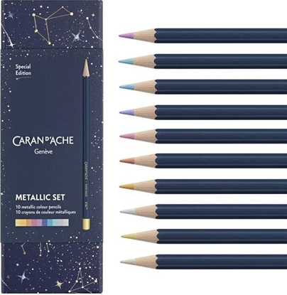 Attēls no Kredki Cosmic Blue metaliczne 10 kolorów