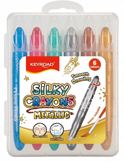 Picture of Kredki elowe KEYROAD Metallic, 6 szt., mix kolorów metalicznych