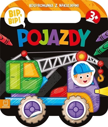 Изображение Ksieczka Bip, bip! Pojazdy. Kolorowanka z naklejkami