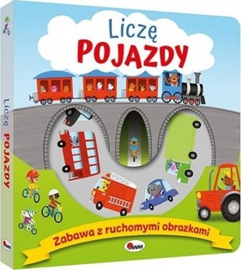 Picture of Ksieczka Zabawa z ruchomymi elementami. Licz pojazdy