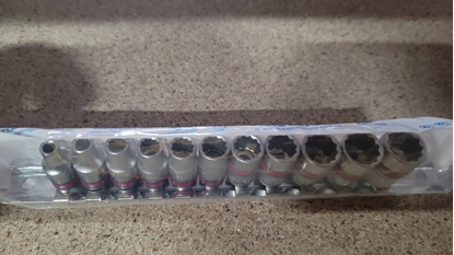 Изображение Zestaw narzdzi King Tony KT SOCKET SET 1/4" 11PCS SHORT 12K. 5/32"-1/2" RAIL