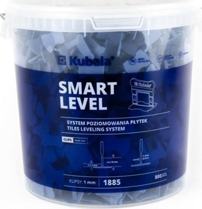 Picture of Kubala KLIPSY DO POZIOMOWANIA PYTEK 1.0MM 800 SZT.+WIADRO 20L. (1 OP)