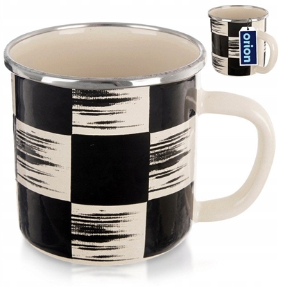 Изображение Kubek Emaliowany Nierdzewny Dekoracyjny Indukcja Gaz ORION 400 ml