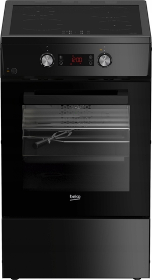 Picture of BEKO Cooker | FSM59305BDT | Hob type Induction | Oven type Electric | Black | Width 50 cm | Grilling | Depth 60 cm | 60 L