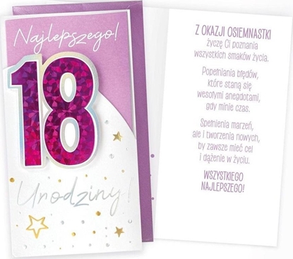 Изображение KUKARTKA KARNET 18 URODZINY PM-277