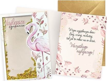 Изображение KUKARTKA Karnet B6 konfetti Uniwersalny flaming