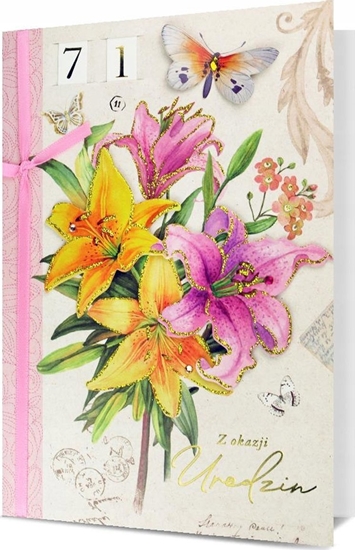 Picture of KUKARTKA Karnet B6 Urodziny (wymienne cyfry)