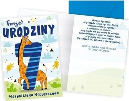 Attēls no KUKARTKA Karnet B6 Urodziny 7 yrafa