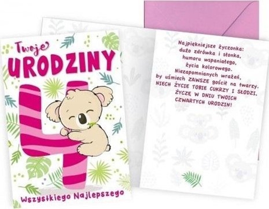 Picture of KUKARTKA Karnet Urodziny 4 koala