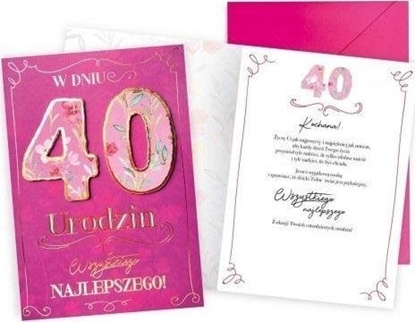 Picture of KUKARTKA Karnet Urodziny 40