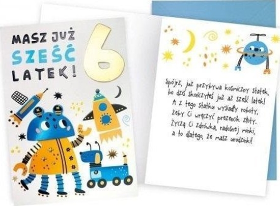 Picture of KUKARTKA Karnet Urodziny 6 roboty