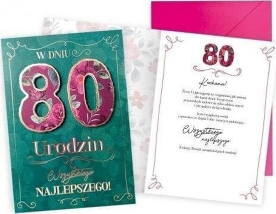 Picture of KUKARTKA Karnet Urodziny 80