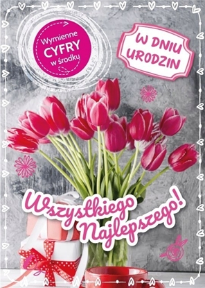 Picture of KUKARTKA Karnet Urodziny wymienne cyfry