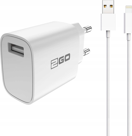 Picture of adowarka 2GO 2GO Ladegerät 10,5W 1x USB-A inkl. Lightning Kabel - weiß