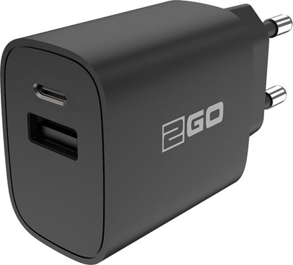 Picture of adowarka 2GO 2GO Ladegerät 20W 2-Port 1x USB-A u. 1x USB-C    schwarz
