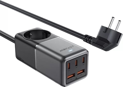 Picture of adowarka Acefast adowarka sieciowa / listwa zasilajca Acefast Z2, GaN, 3xUSB-C, 2xUSB-A, 75W (czarna)