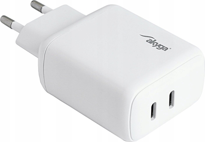Picture of adowarka Akyga AKYGA adowarka sieciowa AK-CH-19 40W 2x USB-C 20W PD Quick Charge 3.0 5-12V / 1.67-3A biaa