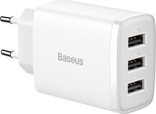 Picture of adowarka Baseus CCXJ020102 3x USB-A 3.4 A (BSU3406WHT)