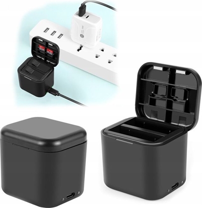 Picture of adowarka do aparatu Puluz adowarka Usb Na 2x Akumulator Bateria Do Insta360 Insta 360 Ace Pro / Ace / Pu968b