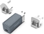 Attēls no adowarka Energizer Energizer Ultimate - adowarka sieciowa Multiplug EU / UK / US GaN USB-C & USB-A 65W PD (Srebrny)