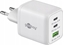 Picture of adowarka Goobay goobay USB-C fast charger Nano, PD, GaN, 65 watts (white, 1x USB-A, 2x USB-C PD, Charge 3.0)