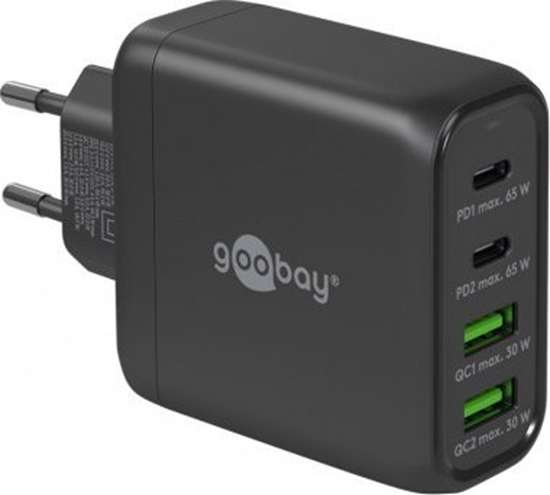 Picture of adowarka Goobay Wieloportowa szybka adowarka USB-C PD (68 W), czarny