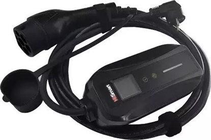 Attēls no adowarka Hismart Elektromobilio neiojamas kroviklis GB/T - Schuko (220V), 6-16A, 3.5kW, 1-faz, 5m